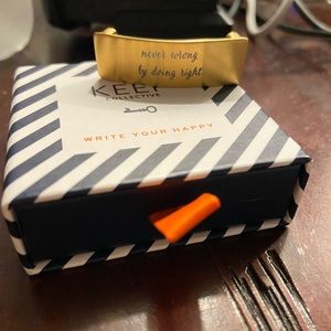 Keep Collective Brushed Gold Engraved Charm